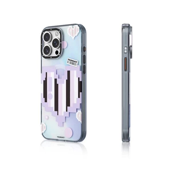 Youngkit Apple iPhone 15 Pro Max Kılıf Magsafe Şarj Özellikli Youngkit Love Serisi Kapak - 7