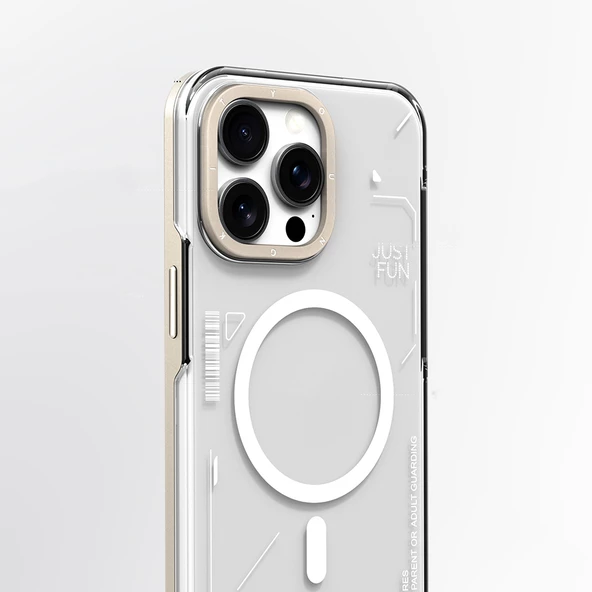 Youngkit Apple iPhone 16 Pro Max Kılıf Magsafe Şarj Özellikli Çıkarılabilir Arka Yüzeyli Youngkit Mecha Kapak - Resim 5