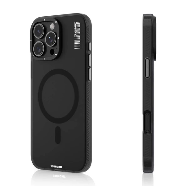 Youngkit Apple iPhone 16 Pro Kılıf Magsafe Şarj Özellikli Youngkit Hidden Sand Serisi Kapak - Resim 9