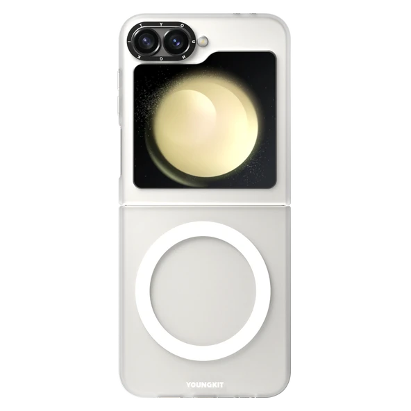 Youngkit Galaxy Z Flip 6 Kılıf Magsafe Şarj Özellikli Youngkit Hidden Sand Serisi Kapak - Resim 2