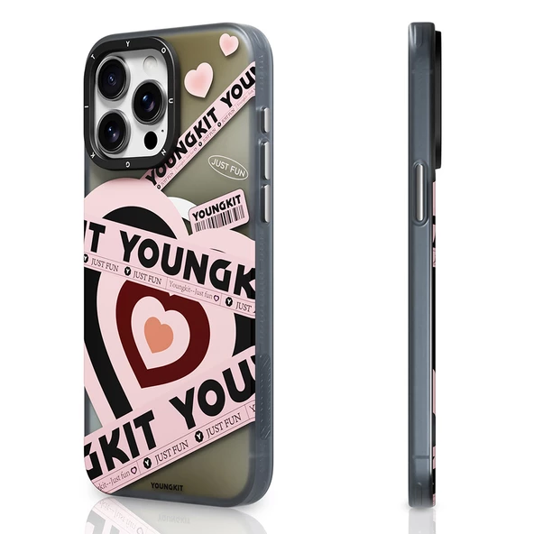 Youngkit Apple iPhone 15 Pro Kılıf Magsafe Şarj Özellikli Airbagli Çift Katmanlı Youngkit Flipped Serisi Kapak