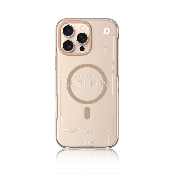 Youngkit Apple iPhone 16 Pro Max Kılıf Magsafe Şarj Özellikli Çıkarılabilir Arka Yüzeyli Youngkit Mecha Kapak - Resim 3