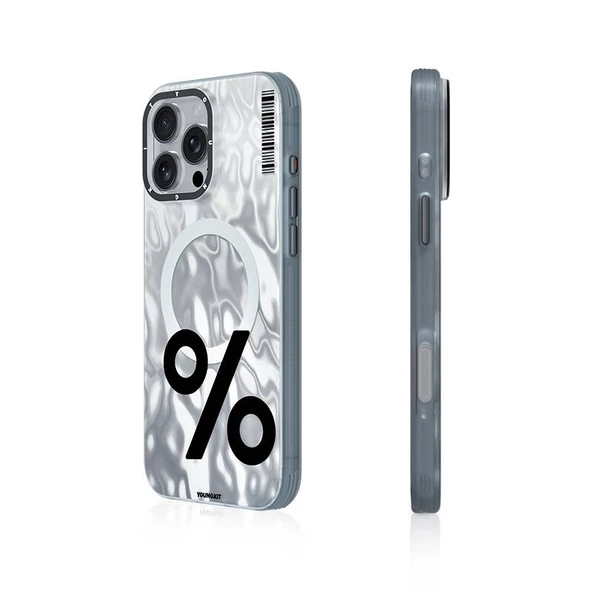Youngkit Apple iPhone 16 Pro Kılıf Magsafe Şarj Özellikli Youngkit Mathematical Serisi Kapak - Resim 11