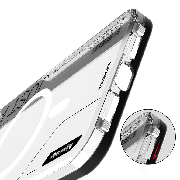 Youngkit Apple iPhone 16 Pro Max Kılıf Magsafe Şarj Özellikli Çıkarılabilir Arka Yüzeyli Youngkit Mecha Kapak - Resim 11