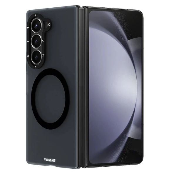 Youngkit Galaxy Z Fold 6 Kılıf Magsafe Şarj Özellikli Youngkit Hidden Sand Serisi Kapak - Resim 4