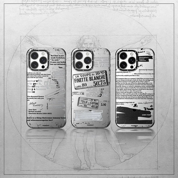 Youngkit Apple iPhone 16 Pro Kılıf Magsafe Şarj Özellikli Youngkit Literary Serisi Retro Magz Kapak - Resim 4