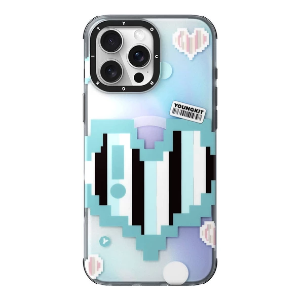 Youngkit Apple iPhone 16 Pro Kılıf Magsafe Şarj Özellikli Youngkit Love Serisi Kapak - Resim 4