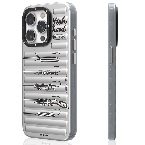 Youngkit Apple iPhone 15 Pro Kılıf Magsafe Şarj Özellikli Youngkit Fishing Serisi Kapak - Resim 11