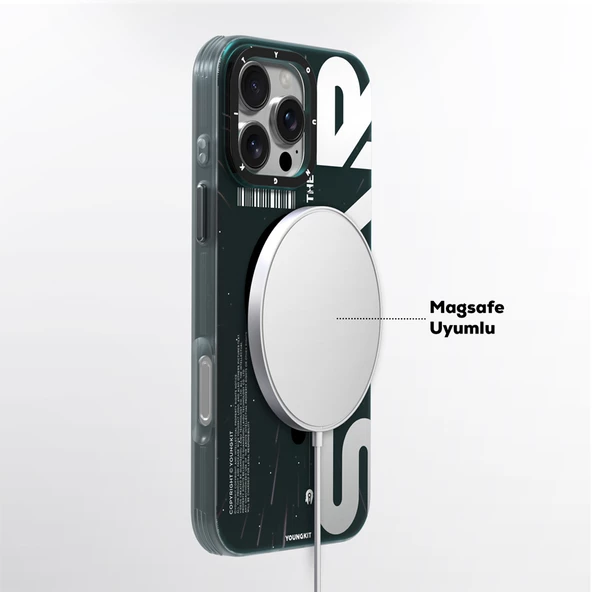 Youngkit Apple iPhone 16 Pro Kılıf Magsafe Şarj Özellikli Airbagli Hologram Tasarımlı Youngkit Interstellar Serisi Kapak - Resim 10