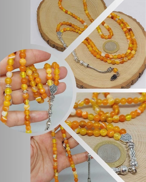 Akik Taşı 99luk Tesbih 6mm (27885)