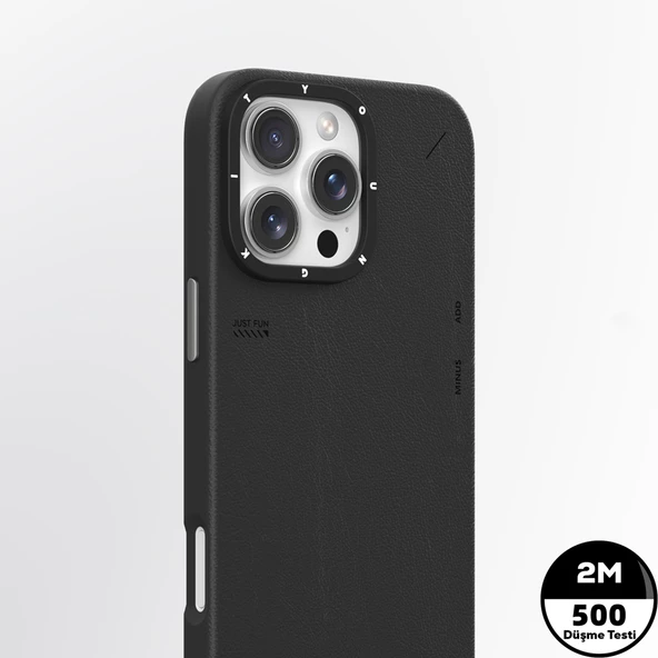 Youngkit Apple iPhone 16 Pro Kılıf Magsafe Şarj Özellikli Basit Mat Deri Desenli Youngkit Tech Fashion Serisi Kapak - Resim 7