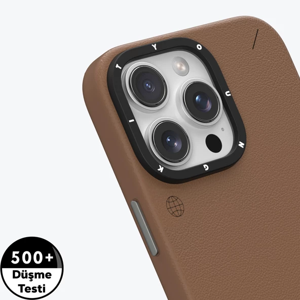 Youngkit Apple iPhone 15 Pro Max Kılıf Magsafe Şarj Özellikli Basit Mat Deri Desenli Youngkit Tech Fashion Serisi Kapak - Resim 6