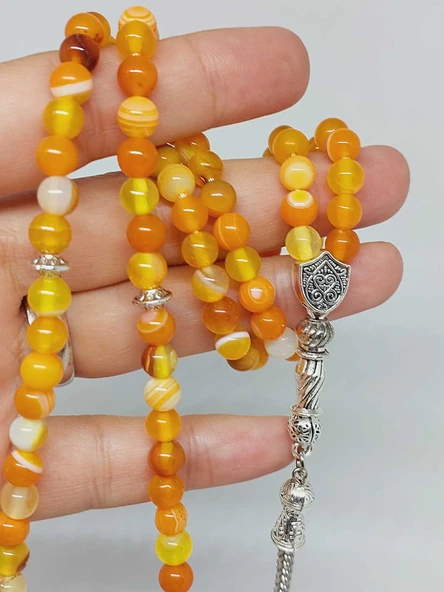 Akik Taşı 99luk Tesbih 6mm (27885) - Resim 2