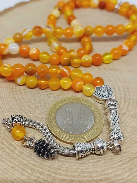 Akik Taşı 99luk Tesbih 6mm (27885) - Resim 3