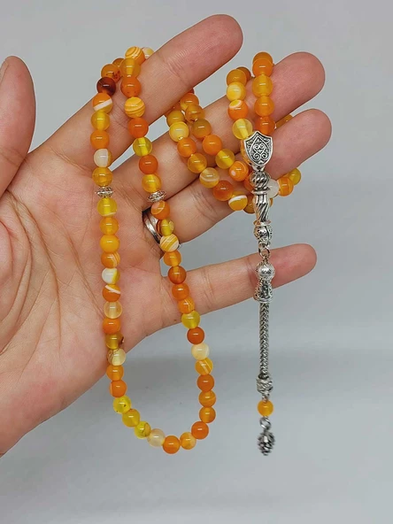 Akik Taşı 99luk Tesbih 6mm (27885) - Resim 5