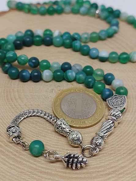 Akik Taşı Mat 99luk Tesbih 6mm (11164) - Resim 3