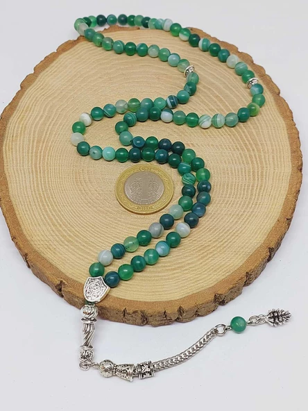 Akik Taşı Mat 99luk Tesbih 6mm (11164) - Resim 6