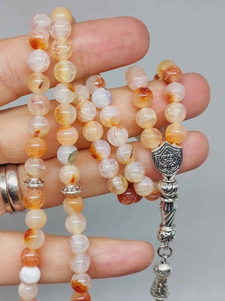 Akik Taşı 99luk Tesbih 6mm (7112) - Resim 2