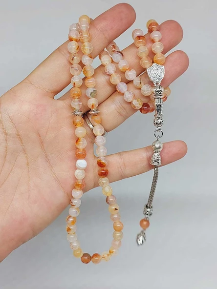 Akik Taşı 99luk Tesbih 6mm (7112) - Resim 5