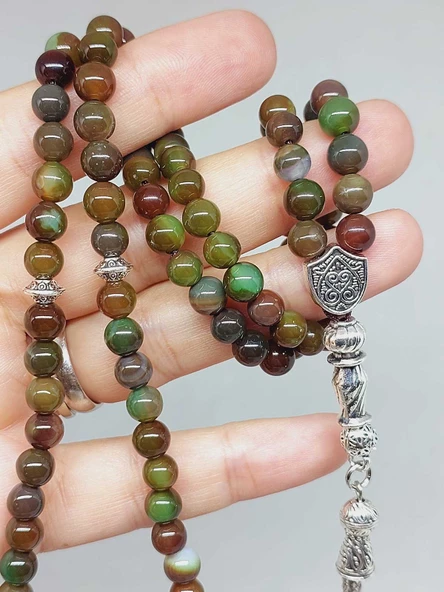 Akik Taşı 99luk Tesbih 6mm (27890) - Resim 2