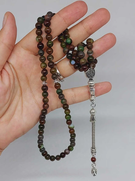 Akik Taşı 99luk Tesbih 6mm (27890) - Resim 5