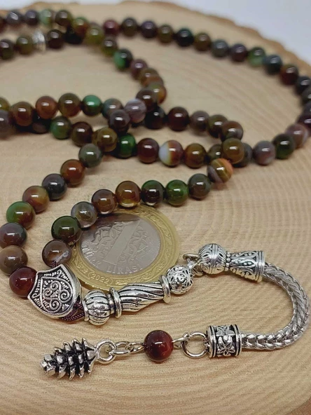 Akik Taşı 99luk Tesbih 6mm (27890) - Resim 3