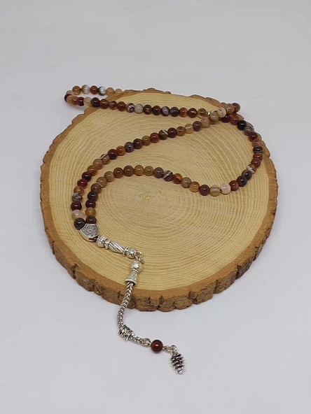 Akik Taşı 99luk Tesbih 6mm (17306) - Resim 4