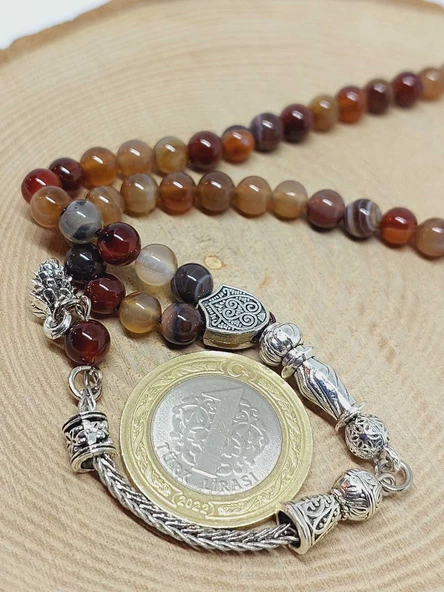 Akik Taşı 99luk Tesbih 6mm (17306) - Resim 3