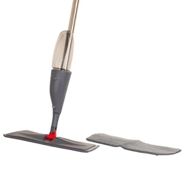 Porsima 13279 Deterjan Püskürtmeli 360 Derece Dönebilen Sprey Mop Yedek Bezli Temizlik Paspası - 130 Cm - 2