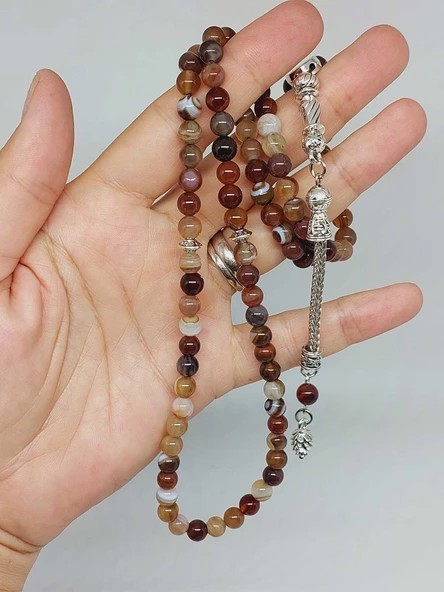 Akik Taşı 99luk Tesbih 6mm (17306) - Resim 5