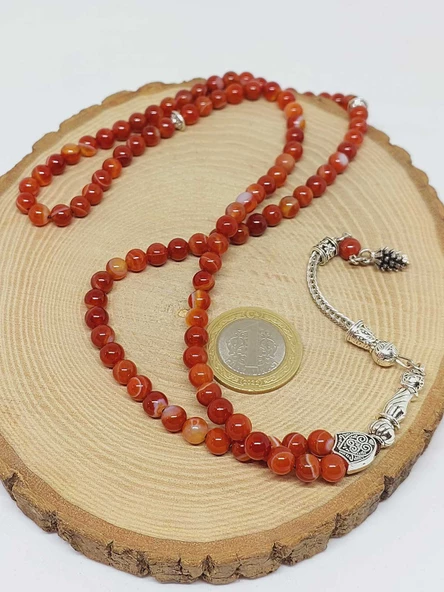 Akik Taşı 99luk Tesbih 6mm (7666) - Resim 6