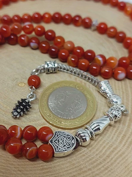 Akik Taşı 99luk Tesbih 6mm (7666) - Resim 3