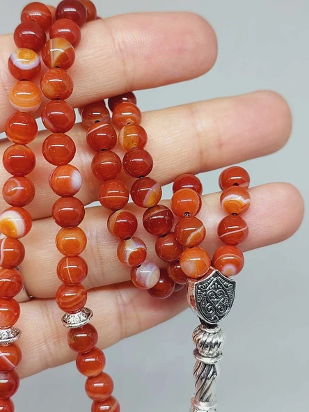 Akik Taşı 99luk Tesbih 6mm (7666) - Resim 2