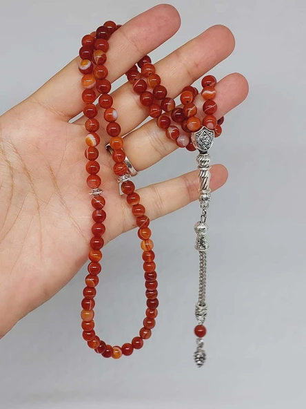 Akik Taşı 99luk Tesbih 6mm (7666) - Resim 5