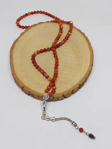 Akik Taşı 99luk Tesbih 6mm (7666) - Resim 4