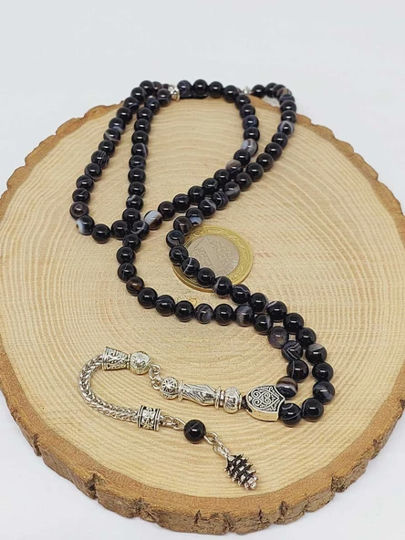 Akik Taşı 99luk Tesbih 6mm (17309) - Resim 5