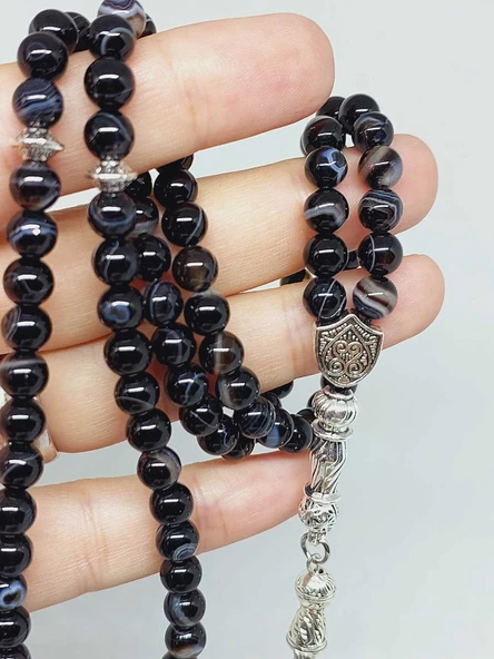 Akik Taşı 99luk Tesbih 6mm (17309) - Resim 2