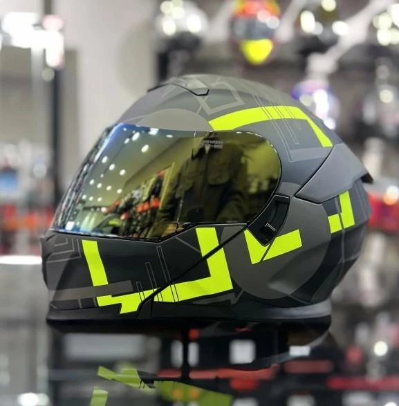 Sway 912 Full Face Aynalı Vizör Çene Açılır Motosiklet Kaskı M Beden A1 Yellow+1Şeffaf Vizör Hediye - 6