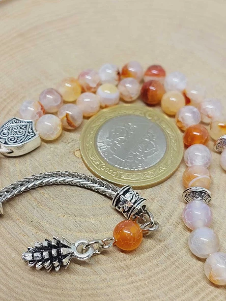 Akik Taşı 33lük Tesbih 6mm (7112) - Resim 3