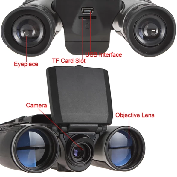 12x32 Zoom Dijital Dürbün Teleskop Kamera 5mp Cmos Sensör 2.0 İnc Tft Full Hd 1080 P Dvr Fotoğraf Video Kayıt Usb Dürbün - 5