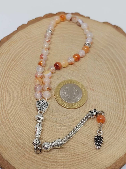 Akik Taşı 33lük Tesbih 6mm (7112) - Resim 6