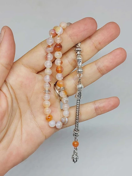 Akik Taşı 33lük Tesbih 6mm (7112) - Resim 5