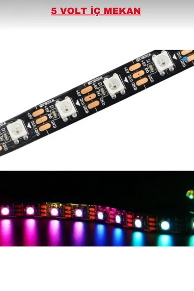 WS2812B   Kumandalı / Tak çalıştır Adreslenebilir şerit led - 6