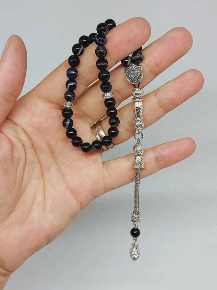 Akik Taşı 33lük Tesbih 6mm (17309) - Resim 5