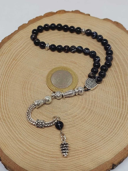 Akik Taşı 33lük Tesbih 6mm (17309) - Resim 6