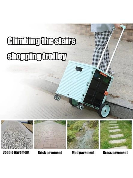 Germany Style Katlanabilir Portatif Market ve Pazar Taşıma Arabası 40 kg by06f - 3