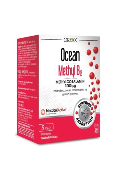 Ocean Methyl B12 1000 Mcg Methylcobalamin 5 ml