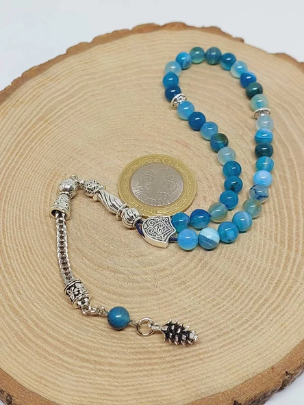 Akik Taşı 33lük Tesbih 6mm (27895) - Resim 3