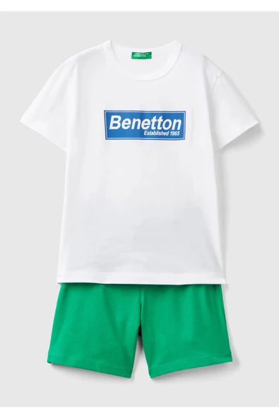 Unıted Colors Of Benetton Erkek Bebek Şortlu Takım 3096GK00I