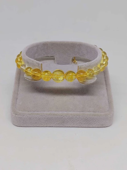 Galaksi Serisi Sitrin Taşı Tasarım Bileklik - Resim 3